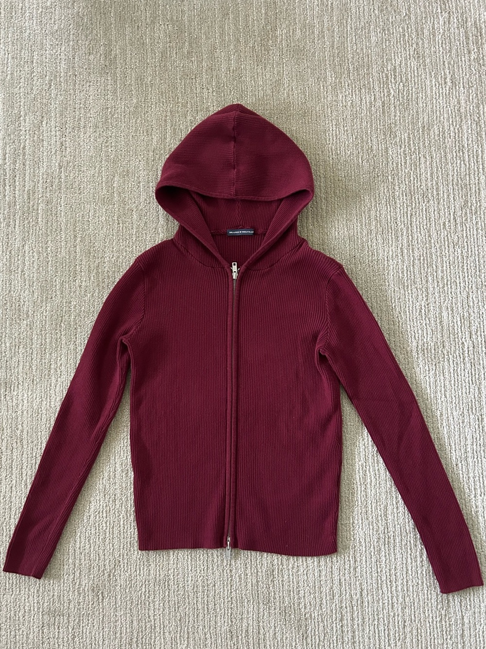 Burgundy Red Arden Hoodie Brandy Melville